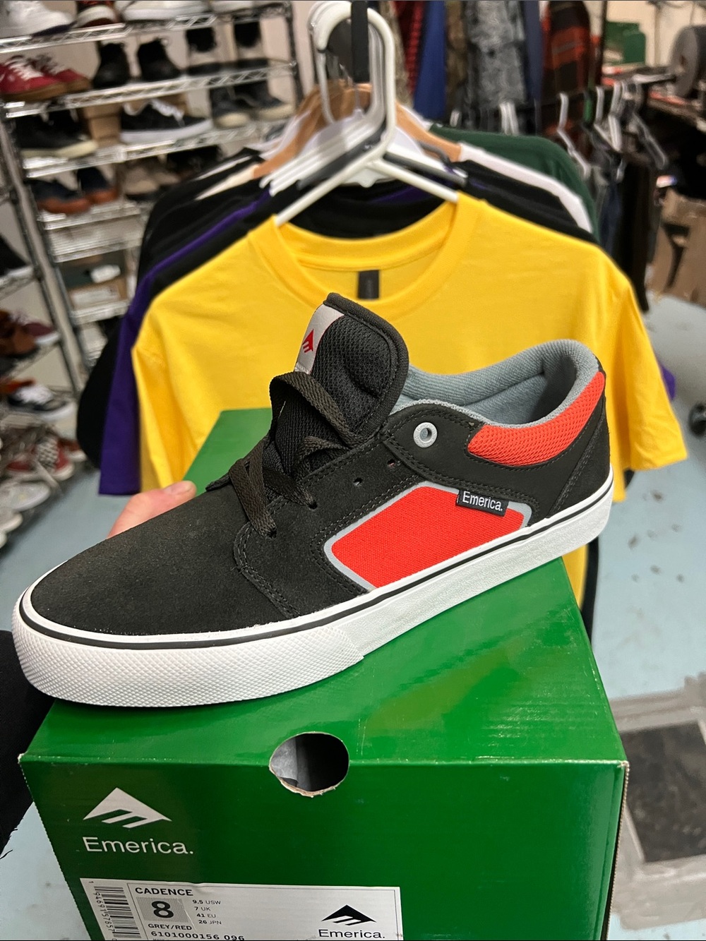 Emerica Black and Red Low-Top Skate Shoe
